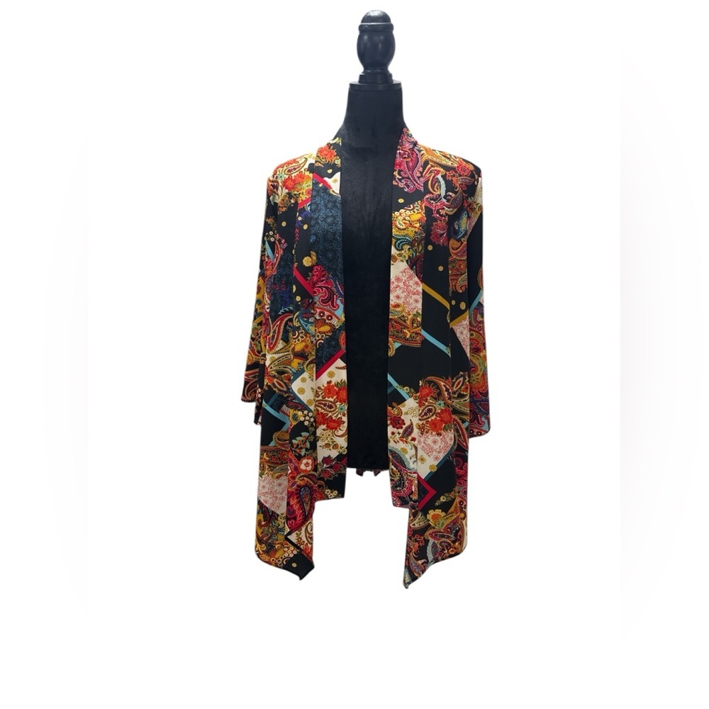 Travel Elements Paisley Kimono Cardigan M Boho Artsy‎ Travel Layering Top